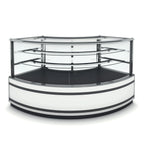 Thumbnail image #1 for GTI Designs AP Series AP-90-OAUC4 Curved Refrigerated Bakery Display Case, Full-Service, 3-Tier, Self-Contained, 92-Inch