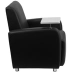 Thumbnail image #2 for Flash Furniture BT-8217-BK-GG Black Bonded Leather Guest Chair with Upholstered Seat, Tablet Arm and Cup Holder