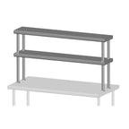 Thumbnail image #1 for SPG International Universal Stainless TSD-18-10 Stainless Steel Double Overshelf, 10" Wide, 16 Gauge