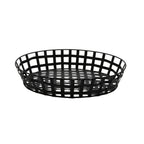 Thumbnail image #1 for G.E.T. Urban Renewal WB-562-BK Oval Metal Strap Harvest Basket, Black, 19-1/2 x 15 x 4 in Case of 8