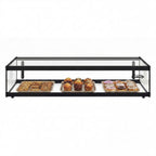 Thumbnail image #1 for Koolmore KM-DC-17SBK Countertop Bakery Display Case, 13"W, 1.5 cu. ft., Clear Tempered Glass, 2 Sliding Glass Doors