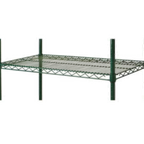 Thumbnail image #1 for 1880 Hospitality Focus Foodservice FF1448G Wire Shelf, 48"W x 14"D, Green Epoxy Coated, 800 lb Capacity Case of 4