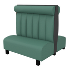Thumbnail image #1 for ATSMFG ATS AT&S-AD-K48-6CHHR GR5/COM Double Upholstered Booth, 48"L x 48"H, 6-Channel Headroll Back, Removable Spring Seat