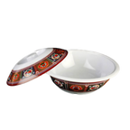 Thumbnail image #1 for Thunder Group Peacock 8010TP Melamine Serving Bowl with Lid, 75 oz, 10-inch Diameter Case of 12