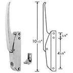 Thumbnail image #1 for AllPoints Foodservice Parts & Supplies 1221032 Catering Carrier Latch with Strike, 10-1/2-Inch Offset Handle, Cylinder Lock, Chrome-Plated