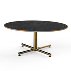 Thumbnail image #1 for Steelite International Mogogo, Polo MGCPFV01MBXX Oval Coffee Table, 42-1/2 x 30 x 18 in, Nero Marquina High-Pressure Laminate, Brushed Brass