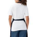 Thumbnail image #2 for Chef Works F8NP-NAV-0 Butcher Bib Apron, 34"L x 24"W, Adjustable Neck Buckle, No Pocket, 65/35 Poly/Cotton, Navy