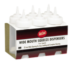 Thumbnail image #1 for TableCraft Products WideMouth C10853C Wide-Mouth Squeeze Bottle, 8 oz, Clear, Single Tip, 53mm Opening Case of 12