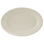 Thumbnail image #1 for Tuxton China Reno TRE-942 Ceramic Oval Platter, 15-3/8" x 11-1/4", Wide Rim, Rolled Edge Case of 6