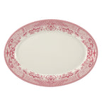 Thumbnail image #1 for Steelite International HL Ivory HL15563923 China Rolled-Edge Oval Platter, Willow Rim Rose, 11.75 x 8 in. 1 Dozen