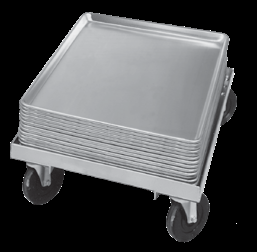 Product image #7 for Channel Manufacturing Aluminum Bun Pan / Dough Box Dolly with 5-Inch Swivel Plate Casters, 100-Pan Capacity