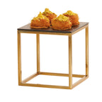 Thumbnail image #1 for Cal-Mil Brooklyn 23201-10-130 Open-Frame Cube Buffet Riser, 10"W x 10"D x 10"H, Antique Brass