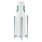 Thumbnail image #1 for Cal-Mil Mid-Century 3716-49 Cup/Lid Organizer, Single Section, Chrome, 5" Diameter x 8-1/2"H