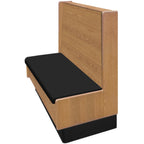 Thumbnail image #1 for Oak Street Aristocrat ARST-7242-SGL-VSWB Single Restaurant Booth, 72"L x 42"H, Oak Construction, Wood Back, Upholstered Seat