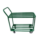 Thumbnail image #1 for Renfro Industries Inc. RISTTCR2GN 2-Shelf Steel Stock Cart, 18 x 42 x 40 in, 600 lb Capacity, Green Powder-Coated