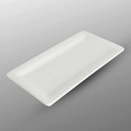 Thumbnail image #1 for Korin Inc PLL-A25934 White Rimmed Rectangular China Plate, 8.5"L x 4.25"W x 0.5"H