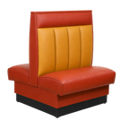 Thumbnail image #1 for ATSMFG ATS AT&S-ADD-W48-6CHHR GR6 William Deuce Booth, single, 30" long x 48" high, 6-channel with Headroll back, removable sinuous spring seat with