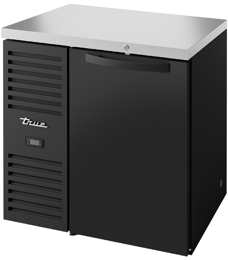Product image #5 for 32-Inch Single-Section Refrigerated Back Bar Cooler with Locking Solid Door