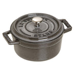 Thumbnail image #1 for Zwilling J.A. Henckels Staub® 1003179 Enameled Cast Iron Mini Dutch Oven, 0.25 qt., Round, with Cover, Graphite Grey