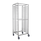 Thumbnail image #1 for Winholt Equipment AL-2424B-XB Mobile Aluminum Donut Screen Rack, 20-Screen Capacity, Open Sides, 27"W x 24"D x 70"H
