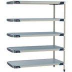 Thumbnail image #1 for Metro MetroMax i MX-1830GF-86-A5 Add-On Polymer Shelving Unit, 5-Tier, 18"D x 30"W x 86"H