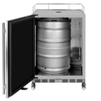 Thumbnail image #2 for Beverage Factory Kegco V24OSSL-2 Outdoor-Rated Stainless Kegerator with Dual-Faucet Draft Tower, Built-In or Freestanding