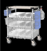 Thumbnail image #2 for Metro Chain Reaction 43-Inch Wide Mobile PPE Check-In Station with Shelves, Bin Holders, and Casters