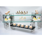 Thumbnail image #2 for Eastern Tabletop Lexus 1723L L-Shaped Multi-Level Stainless Steel Buffet Riser, 15"H