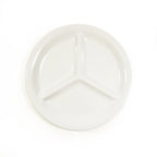 Thumbnail image #1 for G.E.T. Meal Axis - EGS DC903-W 9" Round 3-Compartment Melamine Plate, White Case of 6