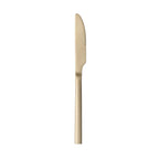 Thumbnail image #1 for Libbey Elexa Satin Or 763 5501 9-Inch Serrated Dinner Knife, Solid Handle, 18/0 Stainless Steel, Satin Champagne Gold Finish