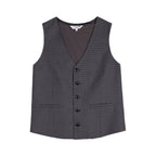 Thumbnail image #1 for Chef Works Bridge VNN02-DIA-4XL Men's Gray Diamond V-Neck Vest, Half-Lined, 65/35 Poly/Cotton, 4XL