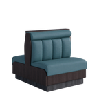 Thumbnail image #1 for ATSMFG ATS AT&S-ADD-KR36-6CHHR GR6 Karender Deuce Booth, single, 30" long x 36" high, 6-channel with Headroll back, Upholstery and foam fitted over a
