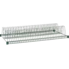 Thumbnail image #1 for 1880 Hospitality Focus Foodservice FTS2448835GN Wire Drying Rack, 24"D x 48"W, 35-Tray, Green Epoxy Coated Case of 2