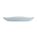 Thumbnail image #1 for Steelite International My Glass Studio GS196694 Oval Glass Serving Bowl, 3.25 qt, 18.375 x 2.375 in, Crackle Dusk Blue