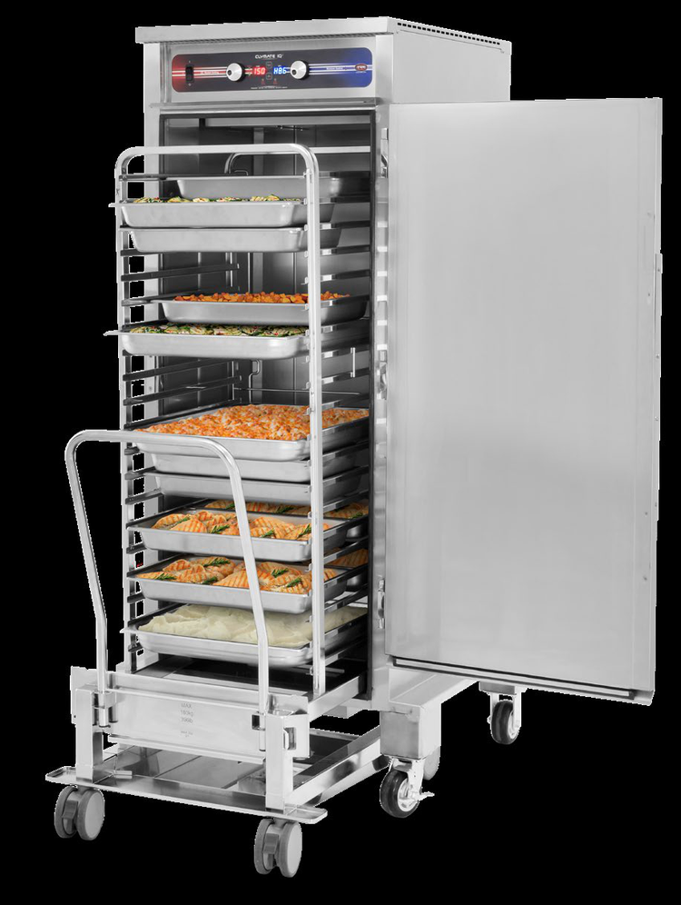 Product image #5 for FWE Clymate IQ Mobile Heated Holding Cabinet for Combi-Companion Racks, 1-Door, Stainless Steel