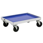 Thumbnail image #1 for New Age 1192 Single-Stack Sheet Pan Dolly, 18-7/8"W x 27"D x 7"H, Aluminum, 5" Casters, 800 lb Capacity