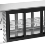 Thumbnail image #1 for Victory Refrigeration VBBN72HC-F-GS-PT-S Pass-Thru Back Bar Refrigerator, 72 in, 3-Section, 6 Sliding Glass Doors, Stainless Steel