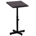 Thumbnail image #1 for Flash Furniture XU-LECTERN-ADJ-GG Portable Lectern, Adjustable 35-1/2"–48" Height, Mahogany Laminate Surface