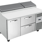 Thumbnail image #3 for True Mfg. - General Foodservice TPP-AT-60D-2-HC~SPEC3 60.25-Inch Pizza Prep Table, 1 Door, 2 Drawers, Self-Contained Refrigeration