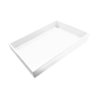 Thumbnail image #1 for G.E.T. Modern European - EGS M12152-W Rectangular White Melamine Food Bin, 15" x 12" x 2" Case of 2