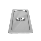 Thumbnail image #1 for Thunder Group STPA5120CL 1/2 Size Long Solid Steam Table Pan Cover with Handle, 24 Gauge Stainless Steel Case of 24