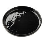 Thumbnail image #1 for TableCraft Products Ridge Collection™ 12762 Round Melamine Serving Plate, Black, 6"