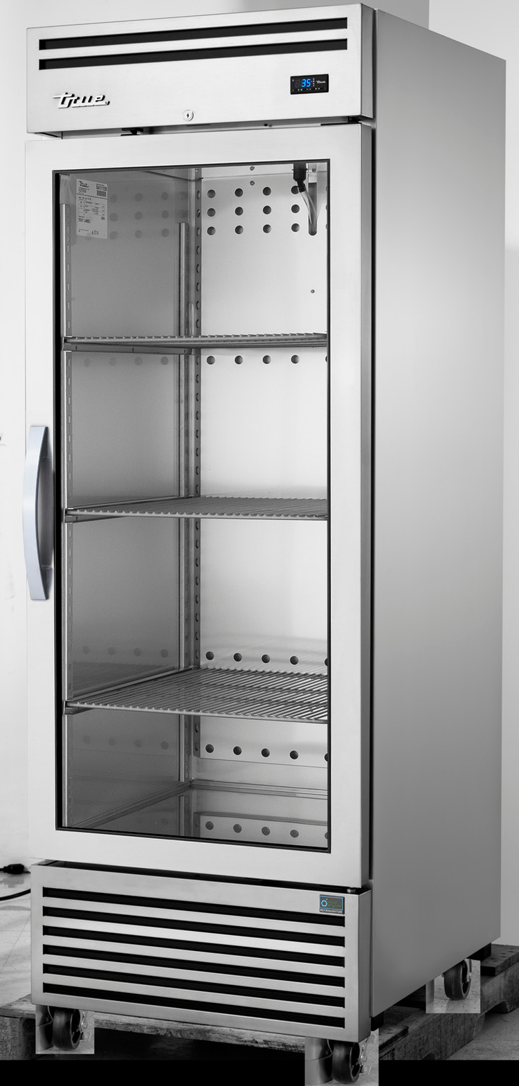 Product image #2 for True One-Section Reach-In Refrigerator with Glass Display Door and Bottom-Mount Refrigeration