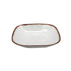 Thumbnail image #1 for G.E.T. Rustic Mill SB-48-RM . . Square Melamine Bowl, 1.5 qt., 10-1/4" x 10-1/4" x 1-3/4"H, Cream with Brown Speckles and Brown Rim 1 Dozen