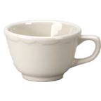 Thumbnail image #1 for Vertex China California CSC-1 Scalloped Vitrified China Coffee Cup, 7-1/4 oz, American White Case of 3 Dozen