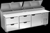 Thumbnail image #5 for Beverage-Air Three-Section Refrigerated Pizza Prep Table with 4 Drawers, 1 Door and 19-Inch Cutting Board