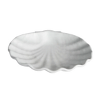 Thumbnail image #1 for G.E.T. Bugambilia SC174MW . . Shell Serving Dish, 15.3 in, Cast Aluminum with Resin Coating, Marble White