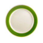 Thumbnail image #1 for CAC China Rainbow R-6-G 6-1/2" Green Ceramic Plate, Round, Rolled Edge Case of 3 Dozen