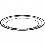 Thumbnail image #1 for G.E.T. Frilich 2939400 Replacement Ceramic Platter, White, for Cold Food Display