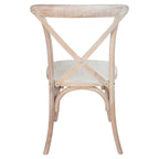 Thumbnail image #2 for Flash Furniture X-BACK-LW Stackable Indoor Side Chair, Bent X-Back, Veneer Seat, Lime Wash Finish